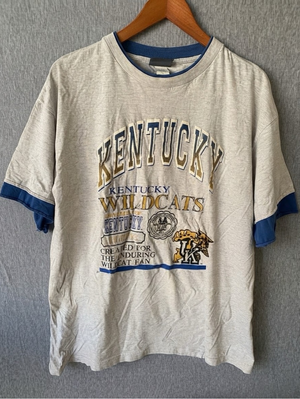 Vintage Kentucky Wildcats Tee Shirt 90s Enduring Fan Made in USA